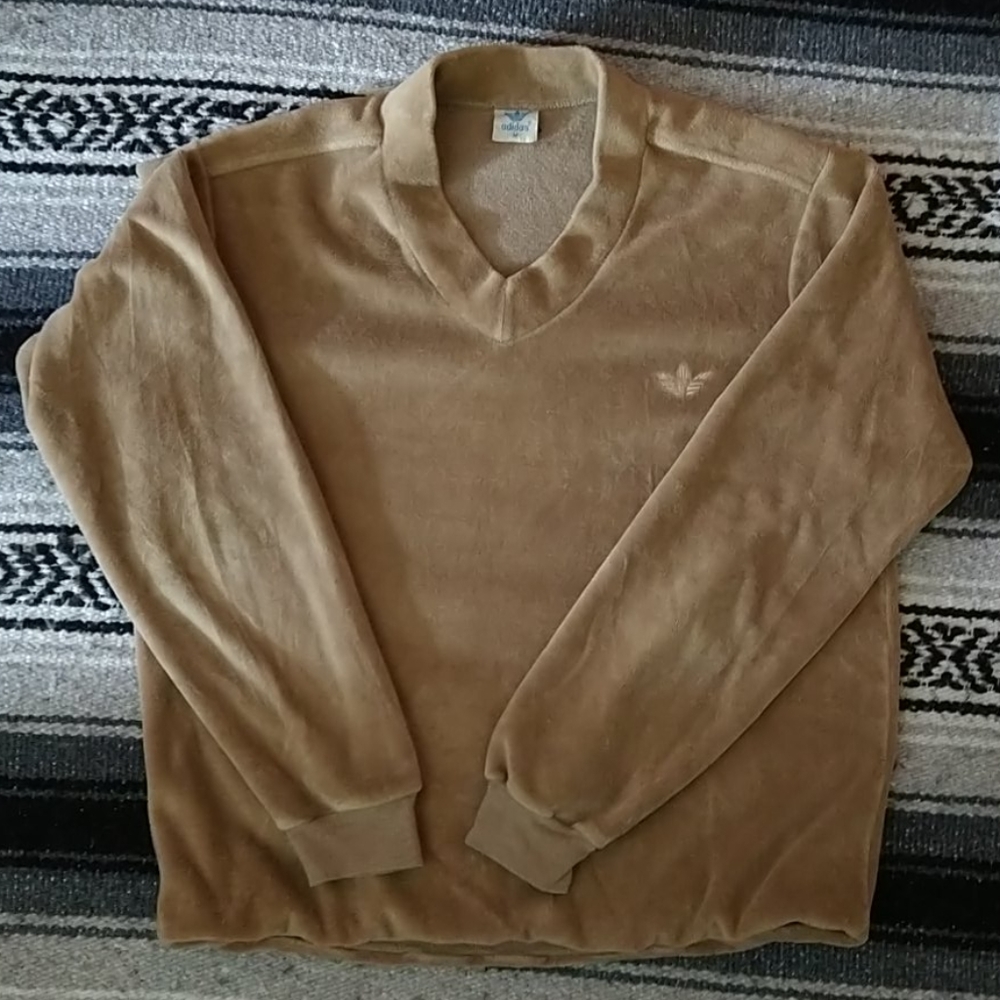 Vintage velour Adidas long sleeve sweatshirt